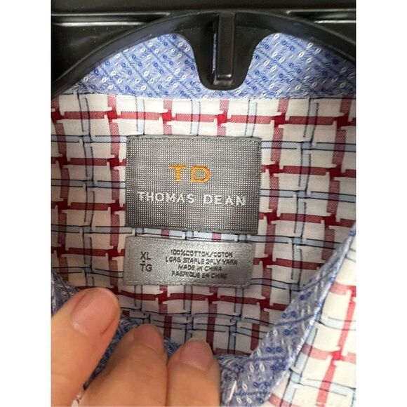 Thomas Dean Mens Button Down Shirt Size XL - Picture 2 of 3